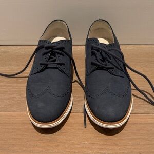 Women's blue suede shoes